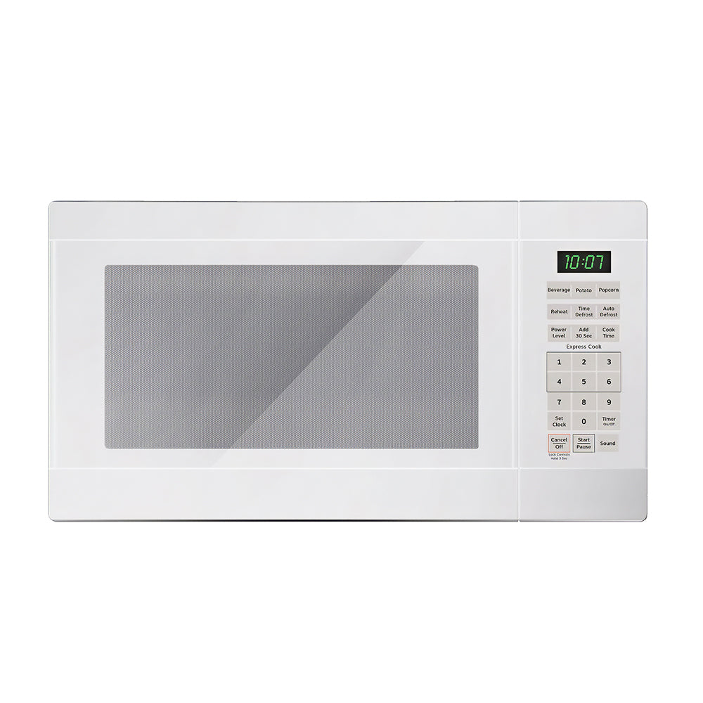 0.7 Cu Ft White Microwave Oven with Auto Defrost & Instant On