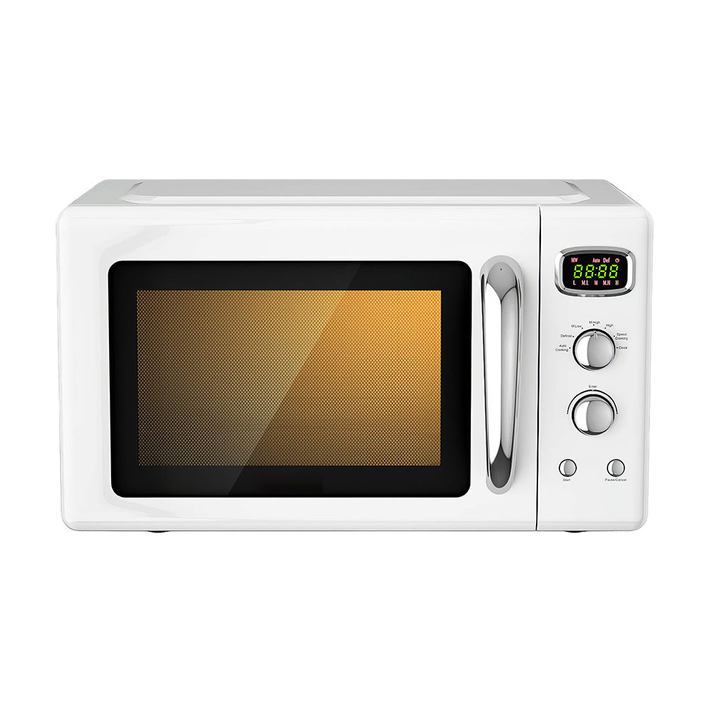 Retro Countertop Microwave Oven, 0.9 Cu Ft, 900W with Auto Cook & Child Lock