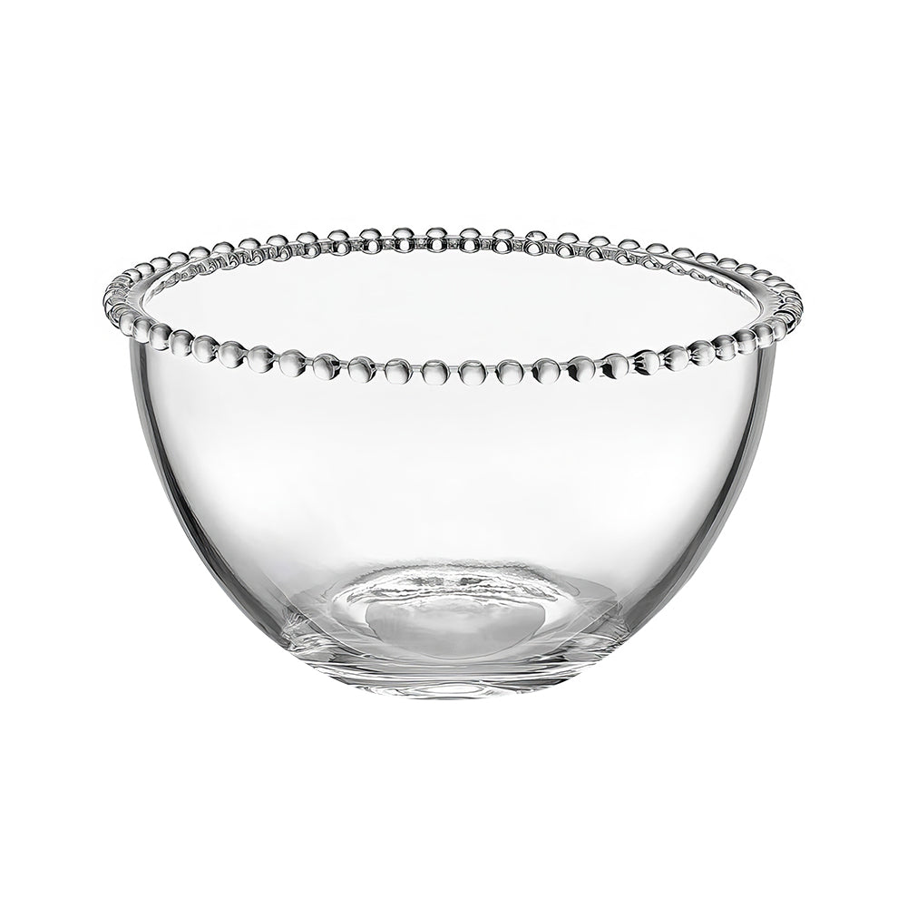 Beaded Glass Fruit Serve Salad Bowl