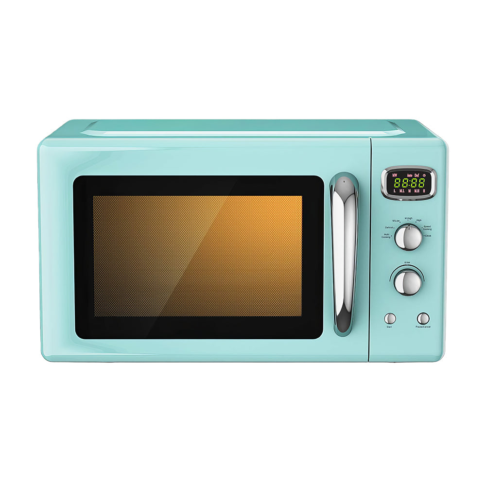Retro Countertop Microwave Oven, 0.9 Cu Ft, 900W with Auto Cook & Child Lock