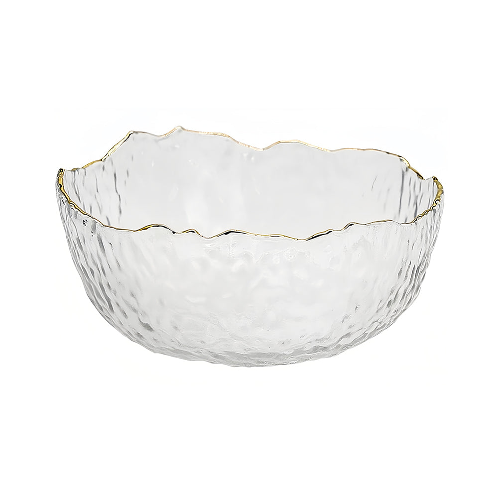 25 oz Irregular Glass Salad Bowl Serving Bowl for Kitchen Prep Fruit Snacks and Desserts