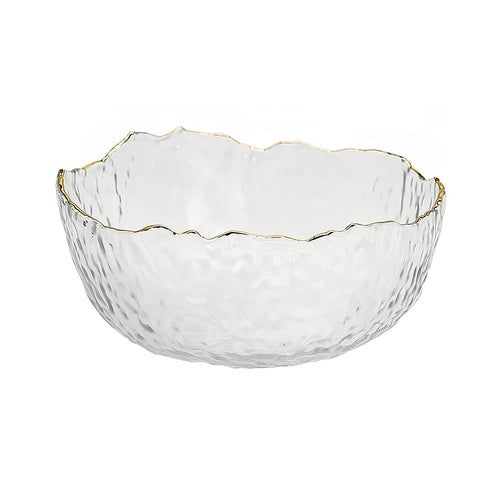 25 oz Irregular Glass Salad Bowl Serving Bowl for Kitchen Prep Fruit Snacks and Desserts