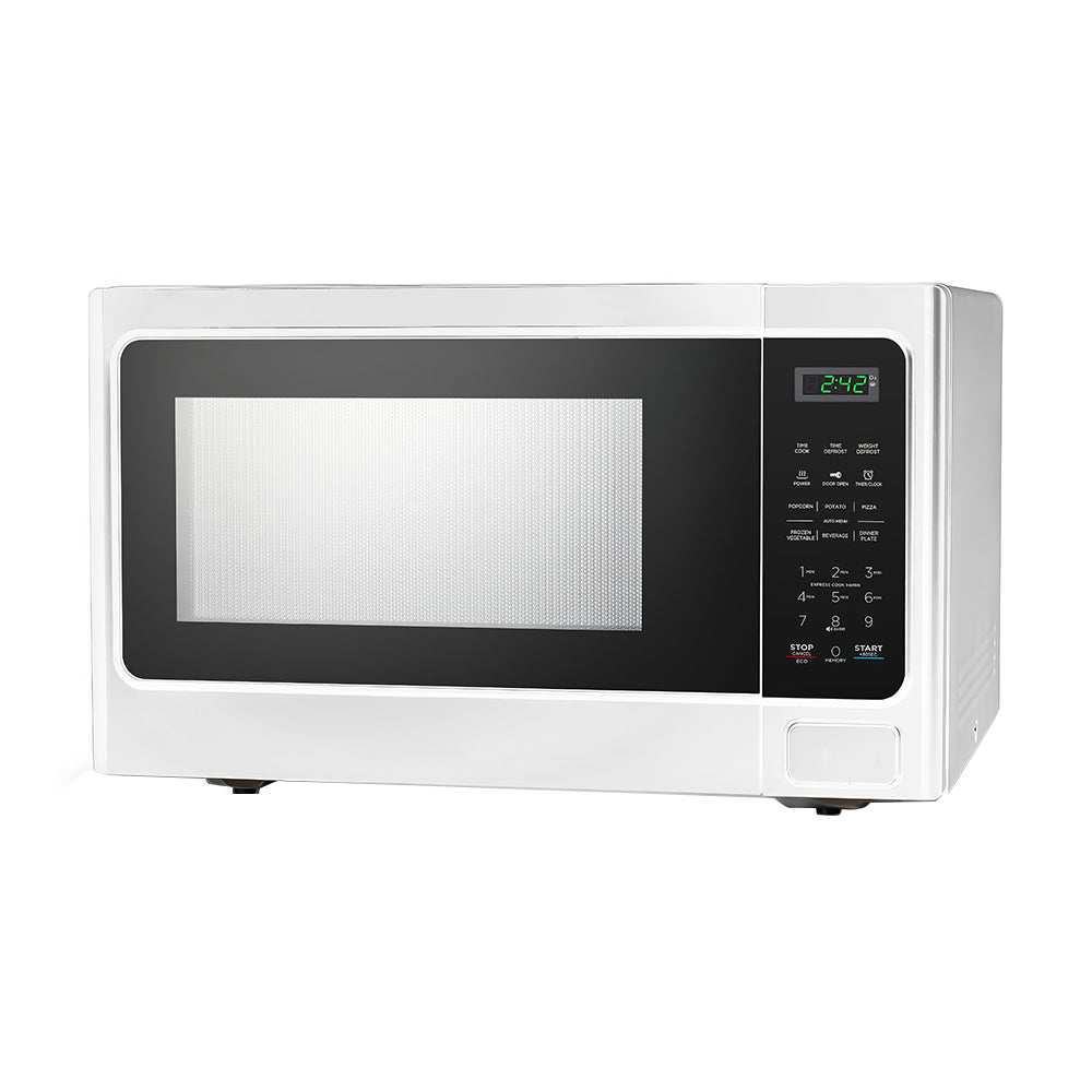 1000W Microwave with 10 Power Levels, Digital Controls, Timer, White