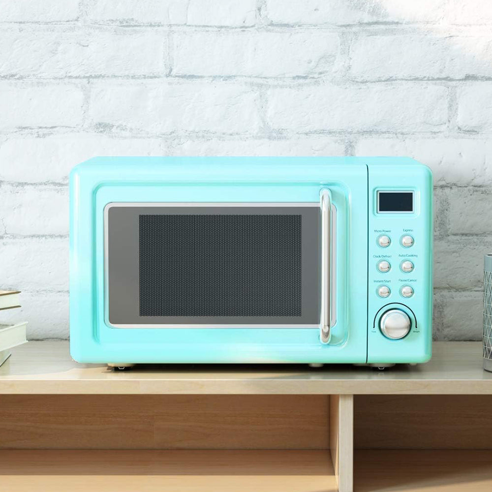 Nightcore Retro Microwave Oven 0.7Cu.ft, 700W with Pre-Programs, Green