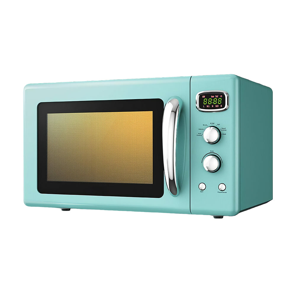 Retro Countertop Microwave Oven, 0.9 Cu Ft, 900W with Auto Cook & Child Lock