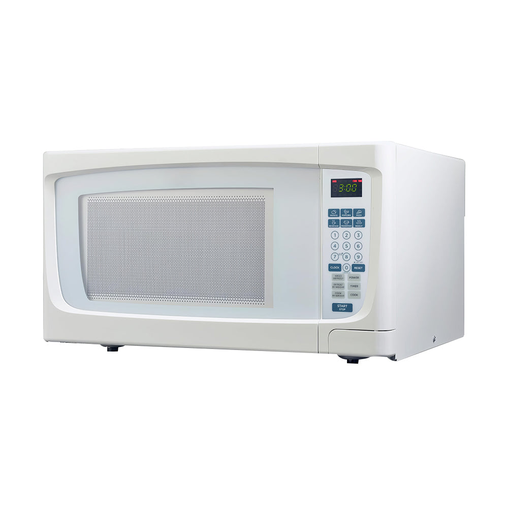 1000W Microwave with 10 Power Levels, Digital Controls, Timer, White