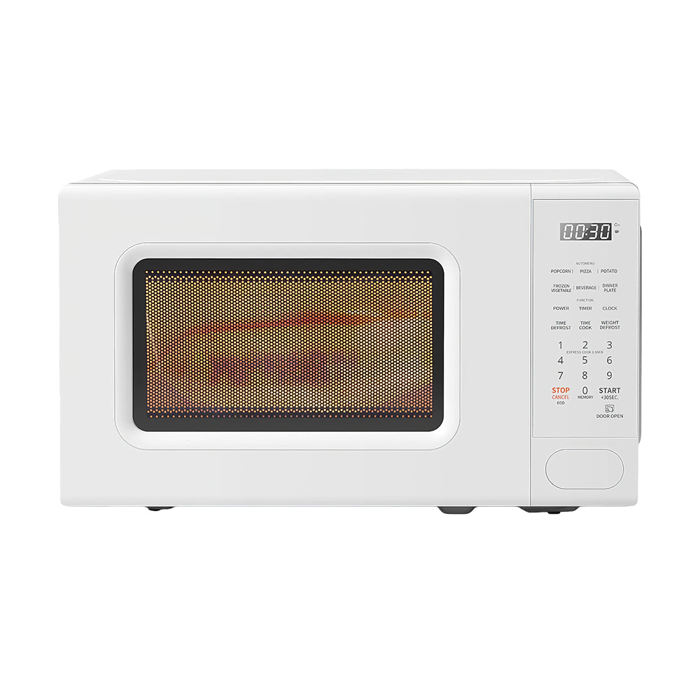 Retro 0.7 Cu Ft Microwave, 700W, 9 Preset Menus, LED Display, Compact