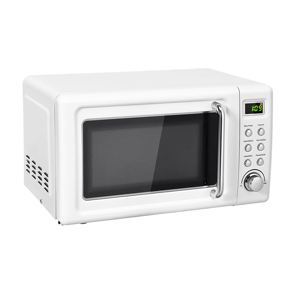 Retro 0.7 Cu Ft Microwave Oven, 700W, 5 Power Levels, LED Display